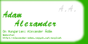 adam alexander business card